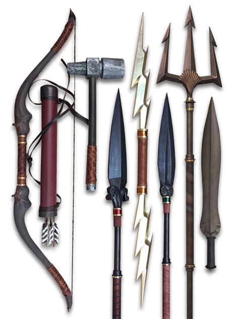 mythological weapons used by gods.